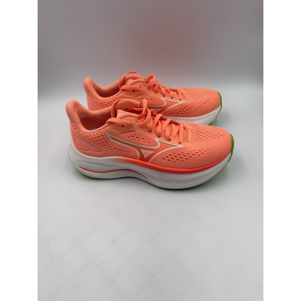 Mizuno Wave Inspire 19 Running Shoes Womens 6 Pink Green Sneaker J1GD234401